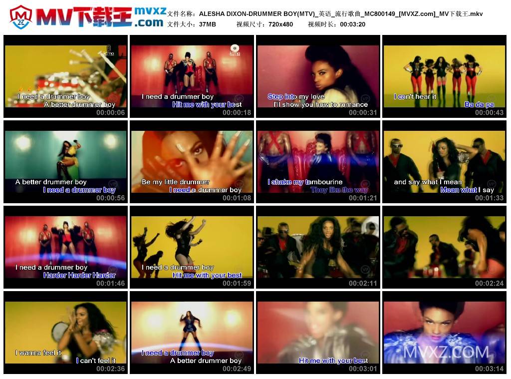 ALESHA DIXON-DRUMMER BOY(MTV)_英语_流行歌曲_MC800149